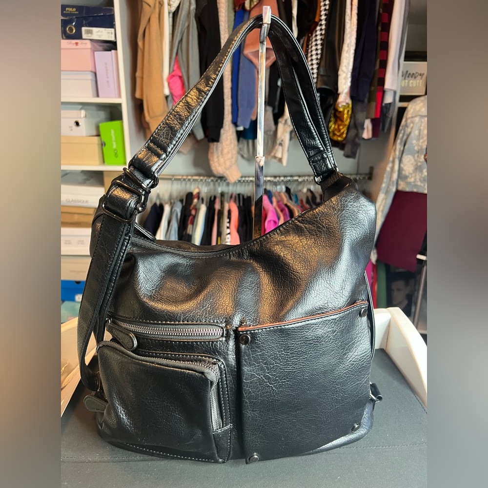 Monte Rosso black soft bag